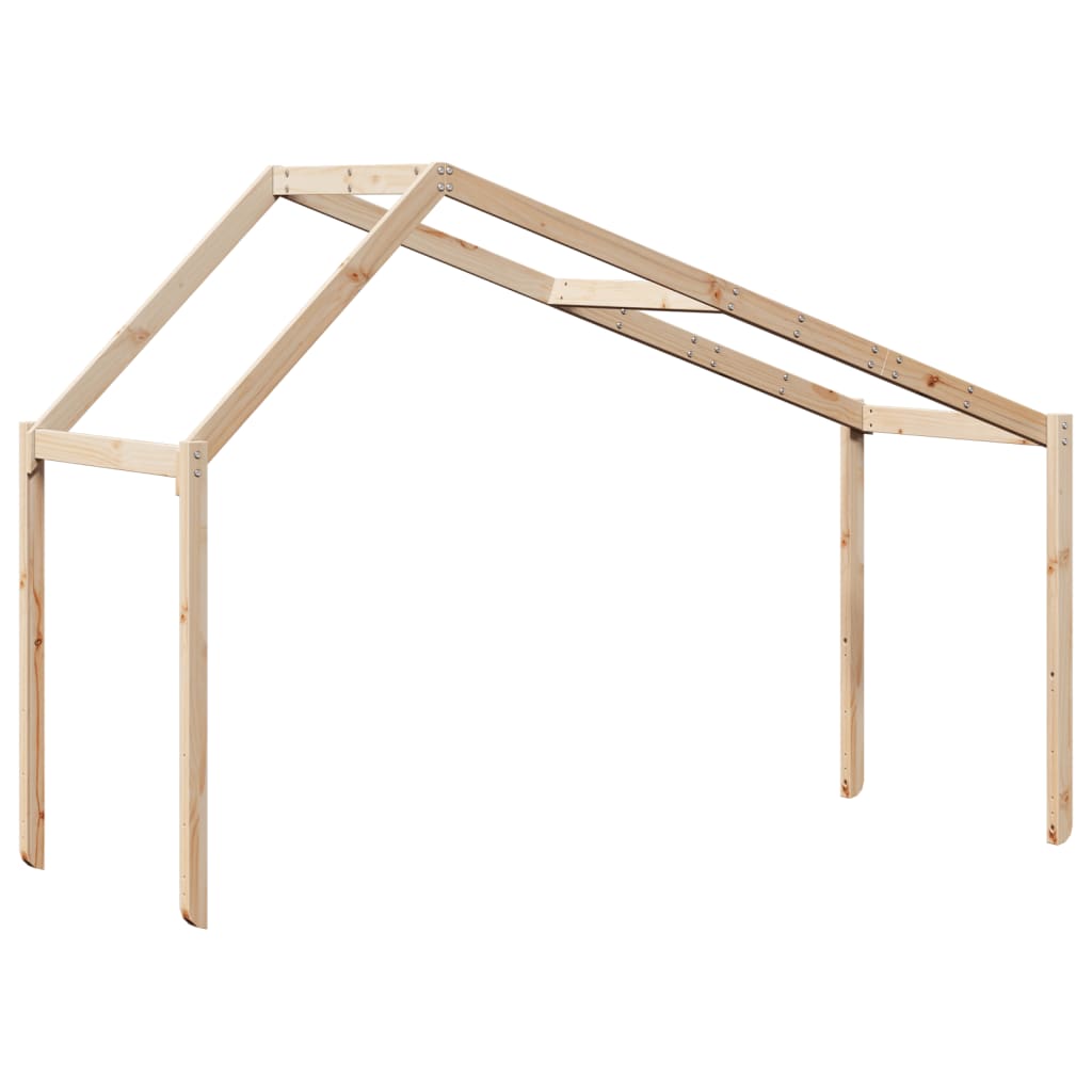 vidaXL Kids' Bed Roof 203x80.5x142 cm Solid Wood Pine