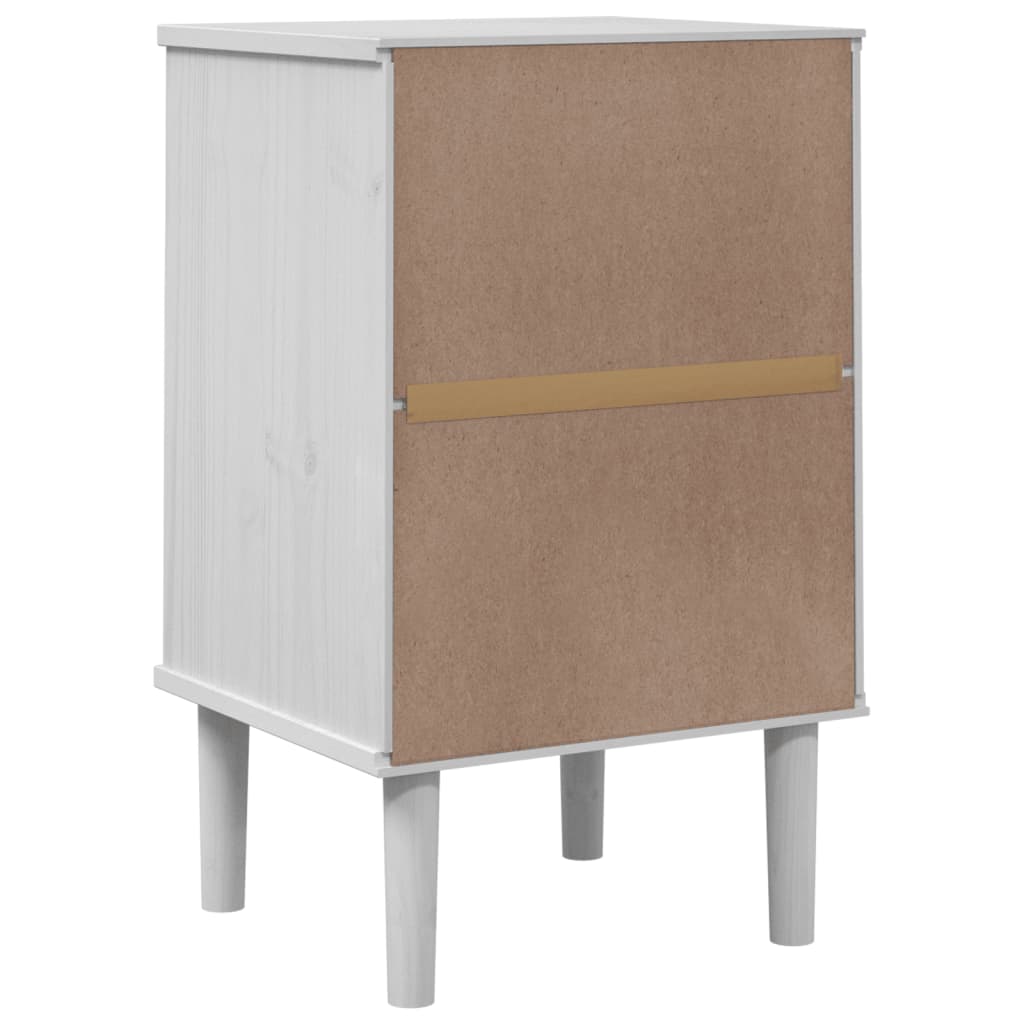 vidaXL Bedside Cabinet SENJA Rattan Look White 40x35x65 cm Solid Wood Pine