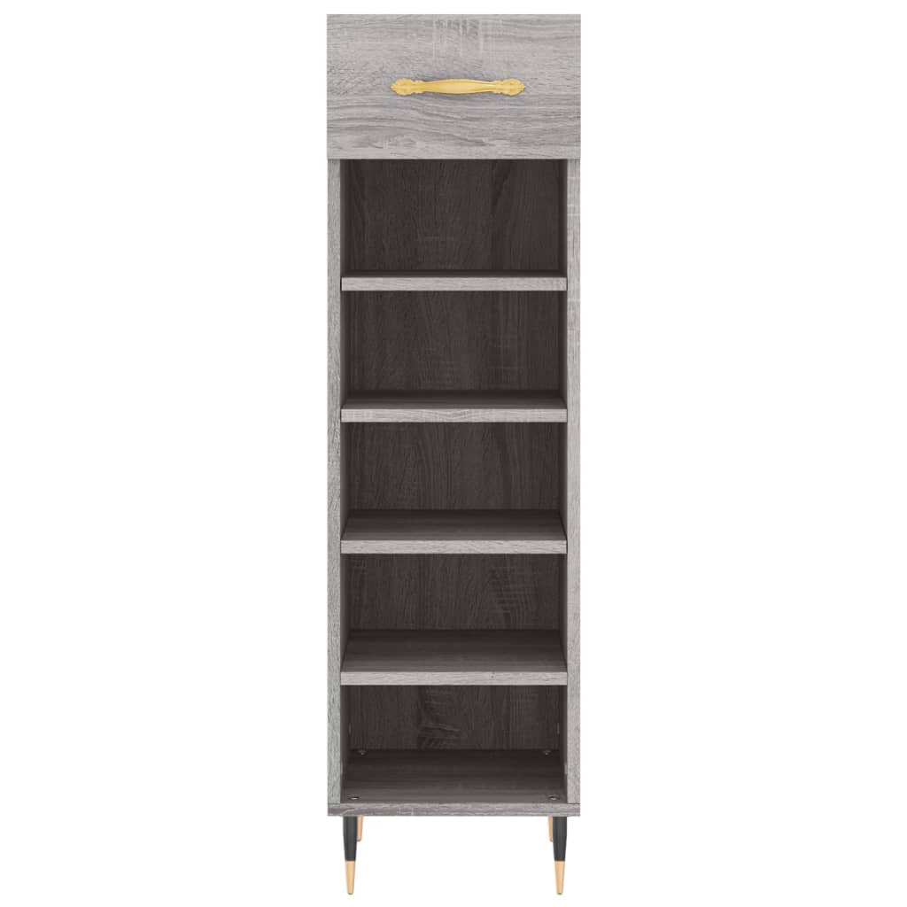 vidaXL Shoe Cabinet Grey Sonoma 30x35x105 cm Engineered Wood