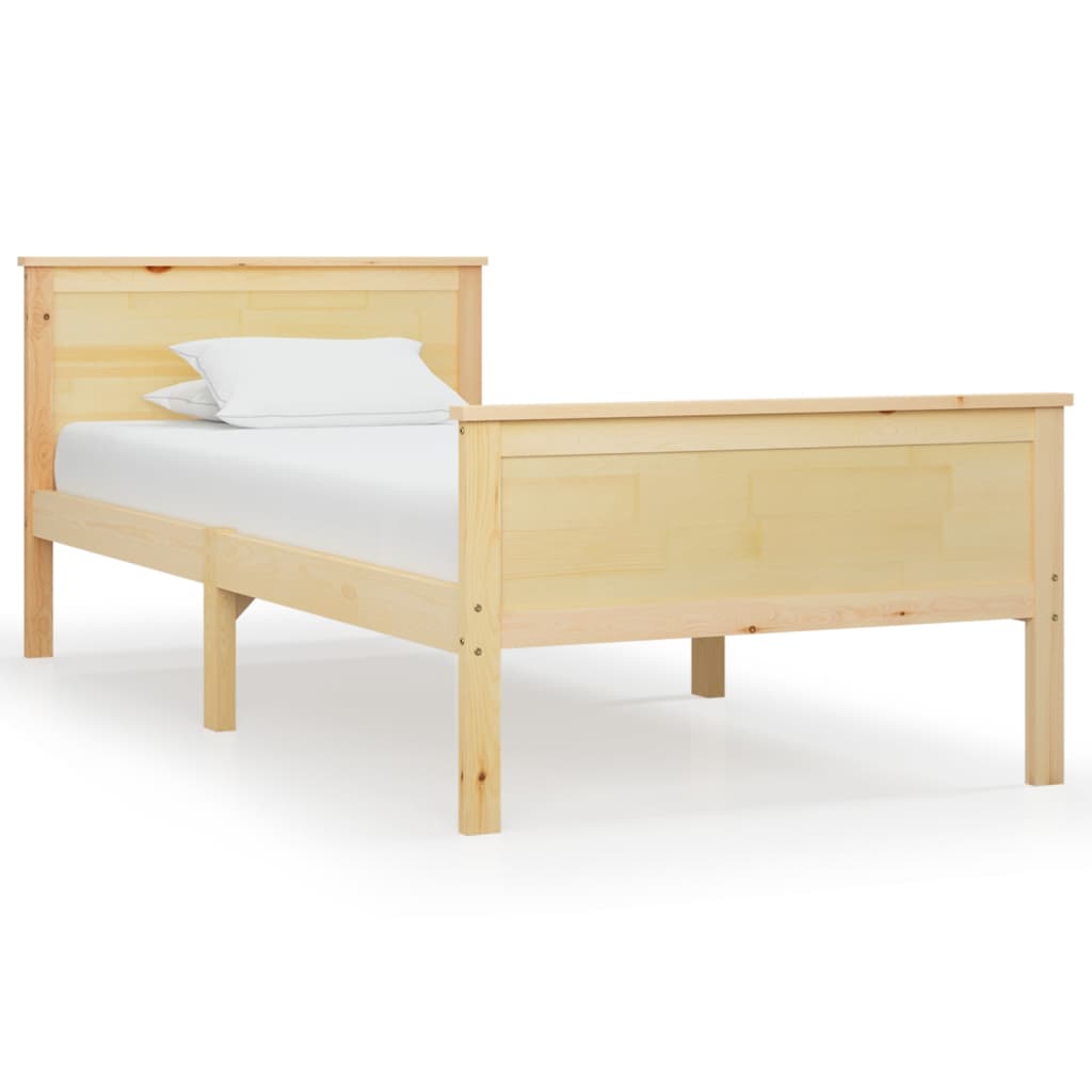 vidaXL Bed Frame without Mattress Solid Wood Pine 100x200 cm