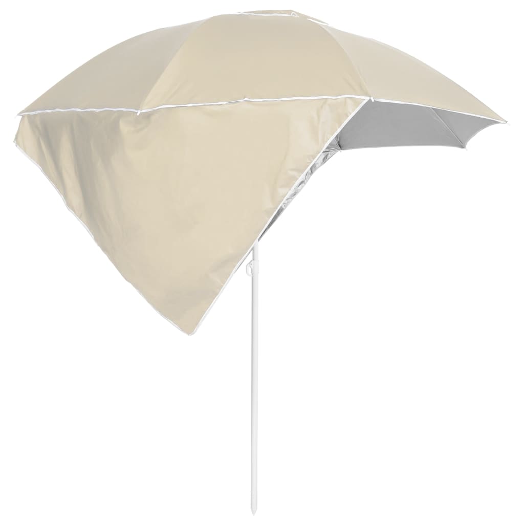 vidaXL Beach Parasol with Side Walls Sand 215 cm