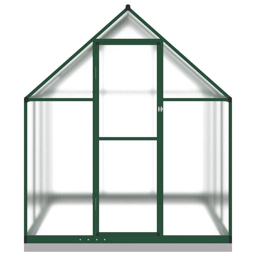 vidaXL Greenhouse with Base Frame Green 224x169x202 cm Aluminium