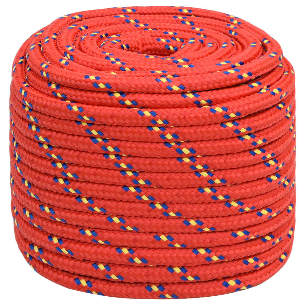 vidaXL Boat Rope Red 16 mm 100 m Polypropylene