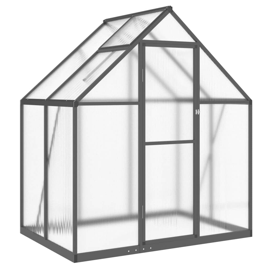 vidaXL Greenhouse with Base Frame Anthracite 169x114x195 cm Aluminium