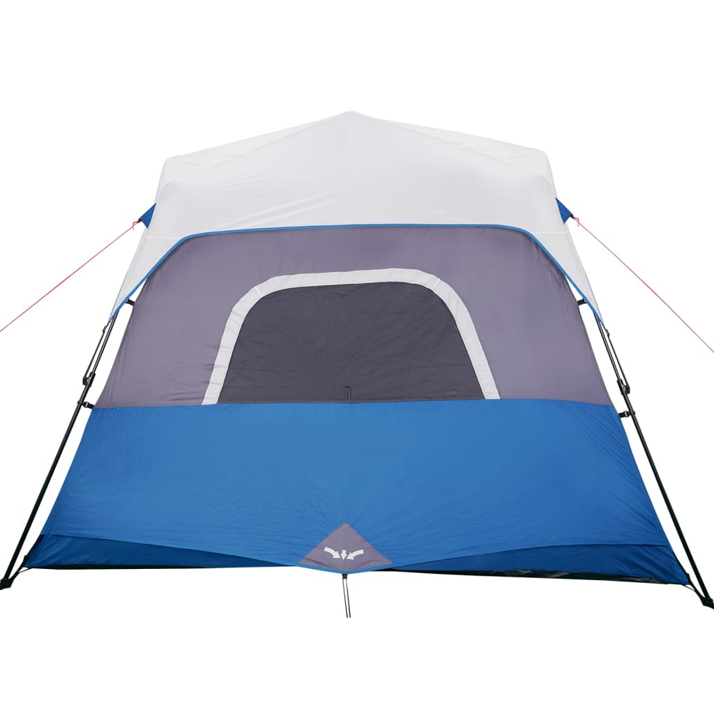 vidaXL Family Tent with LED 6-Person Light Blue Quick Release