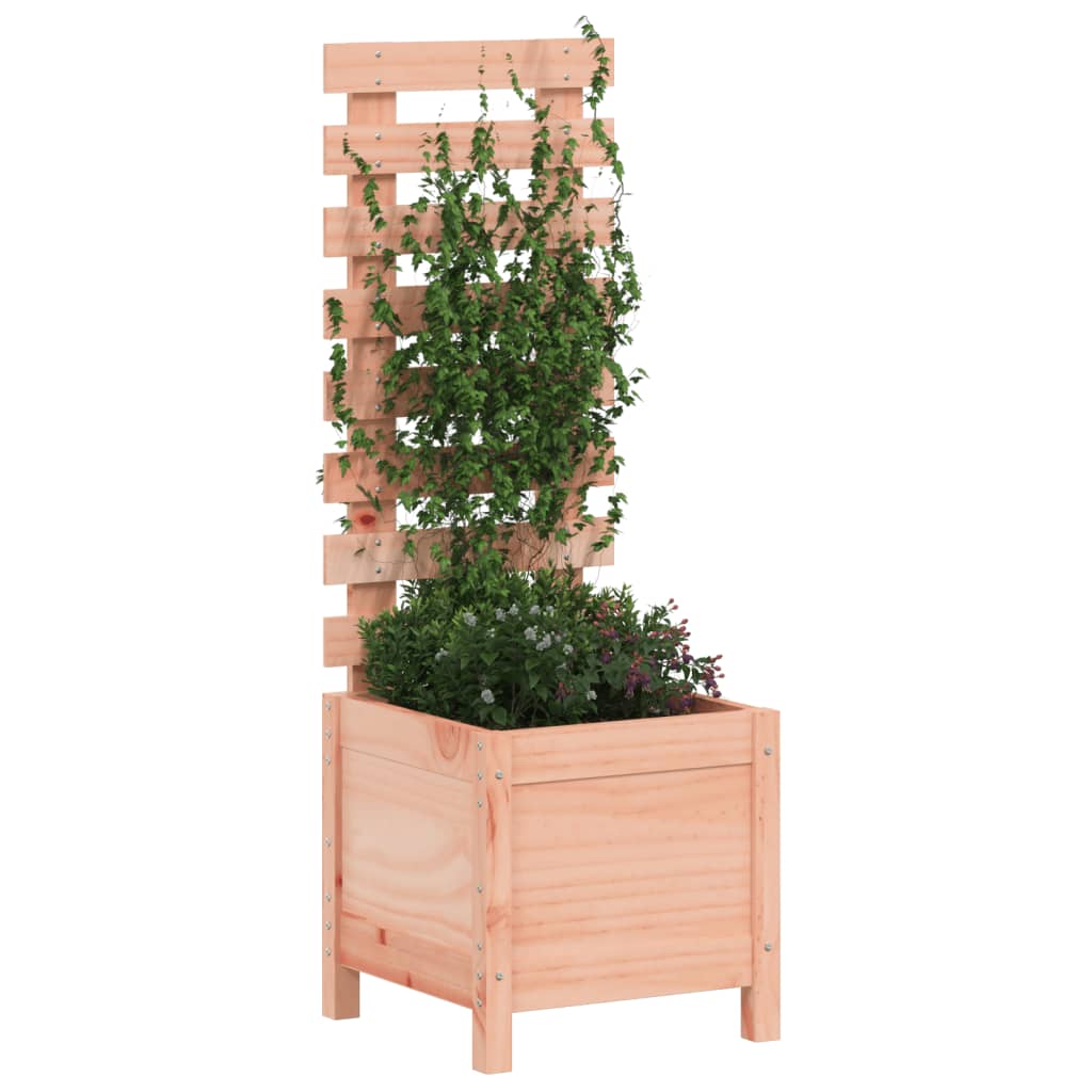 vidaXL Garden Planter with Rack 39x39.5x114 cm Solid Wood Douglas