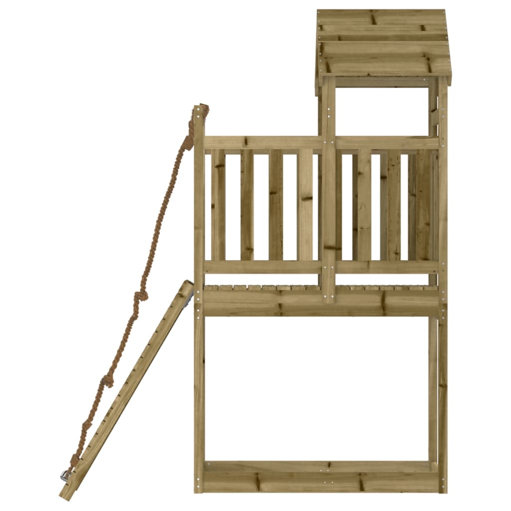 vidaXL Playhouse with Climbing Wall Impregnated Wood Pine