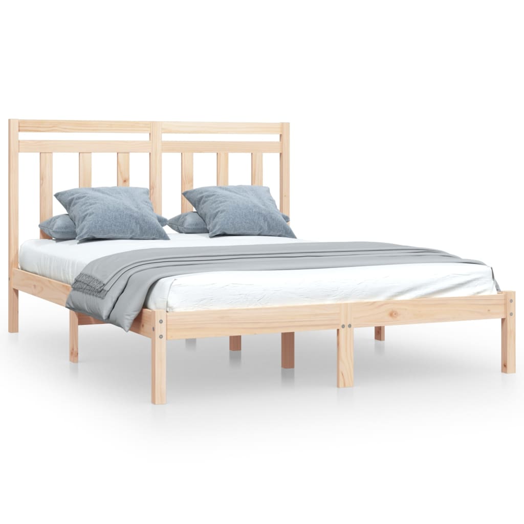 vidaXL Bed Frame without Mattress 150x200 cm King Size Solid Wood