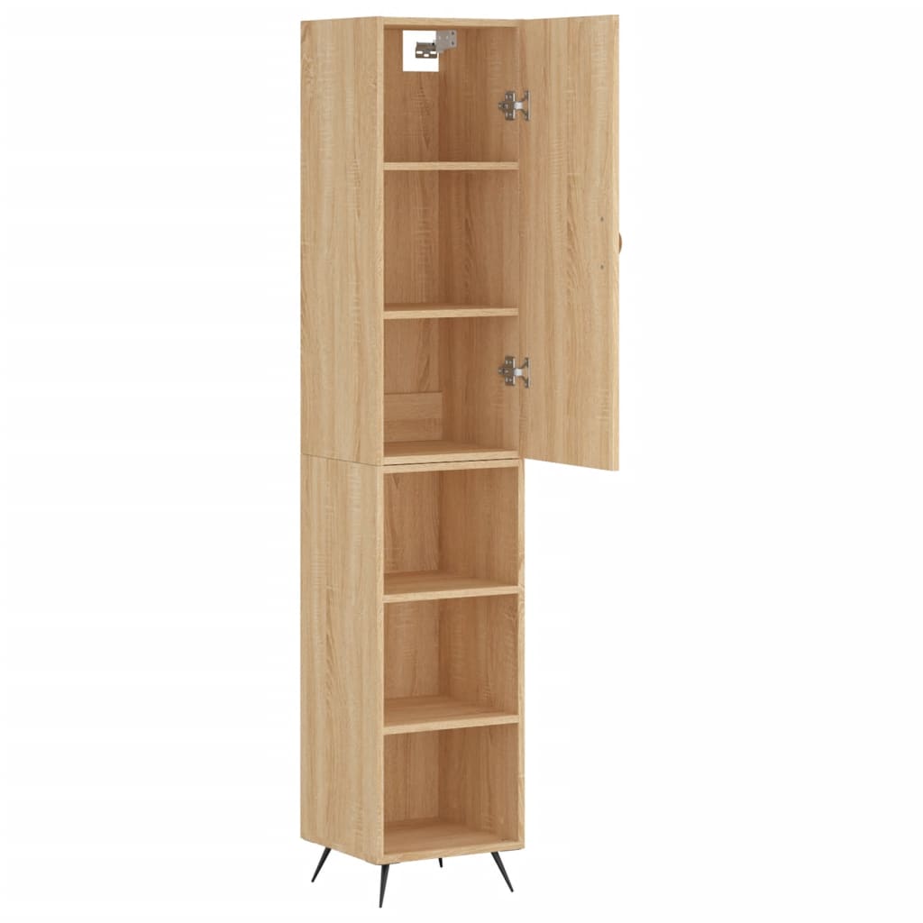 vidaXL Highboard Sonoma Oak 34.5x34x180 cm Engineered Wood