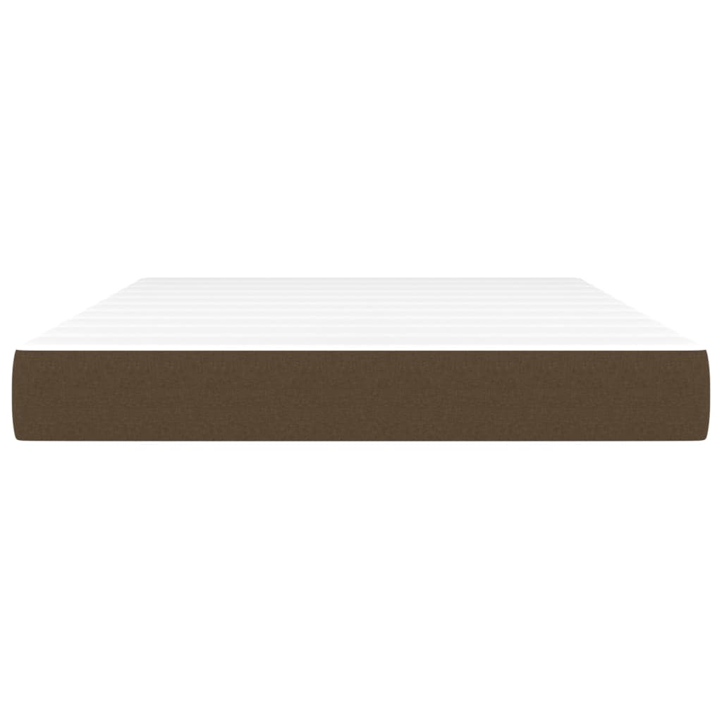 vidaXL Pocket Spring Bed Mattress Dark Brown 140x190x20 cm Fabric