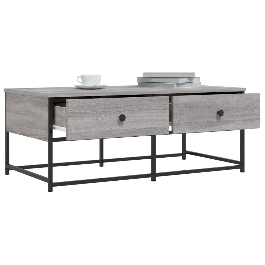 vidaXL Coffee Table Grey Sonoma 100x51x40 cm Engineered Wood