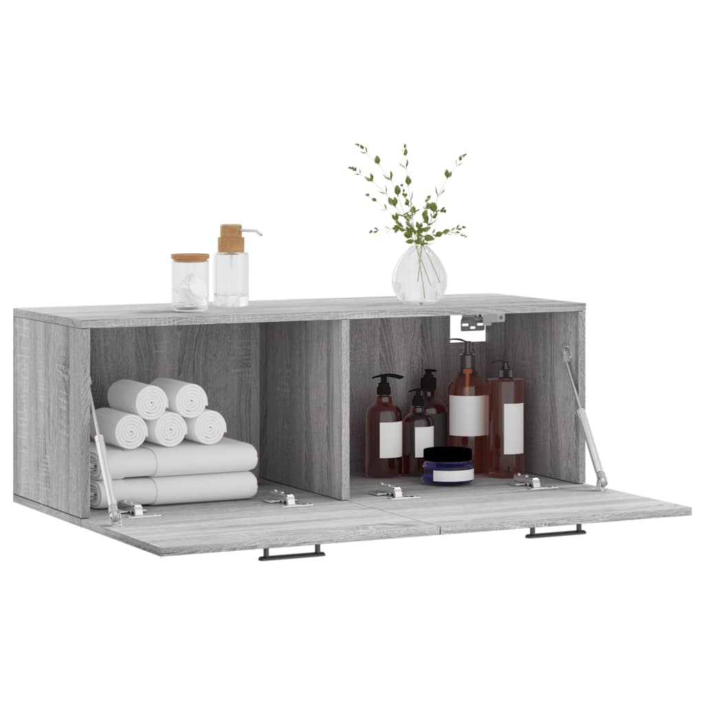 vidaXL Wall Cabinet Grey Sonoma 100x36.5x35 cm Engineered Wood