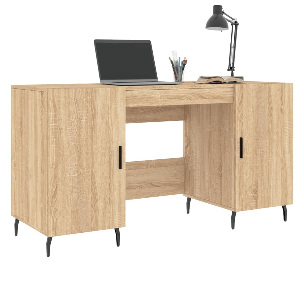 vidaXL Desk Sonoma Oak 140x50x75 cm Engineered Wood