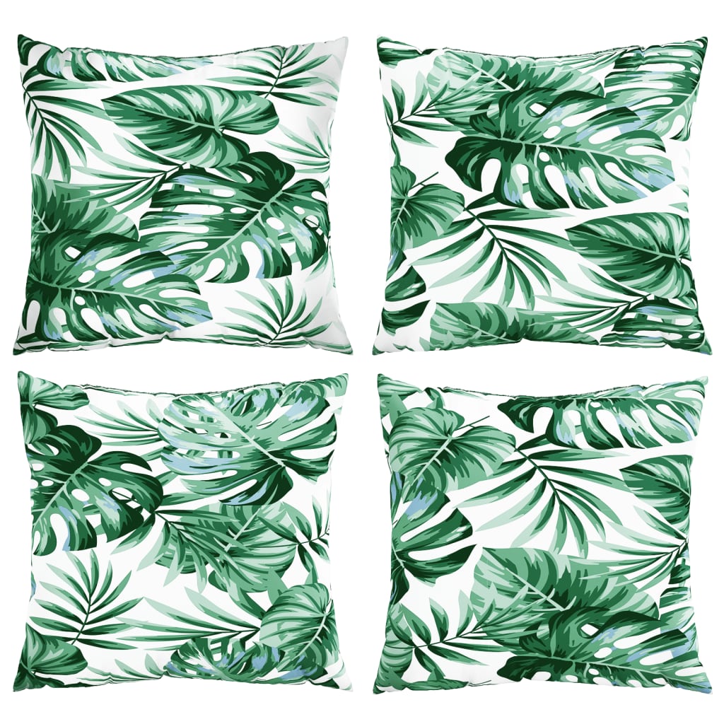 vidaXL Sofa Cushions 4 pcs Leaf Pattern 40x40 cm Fabric