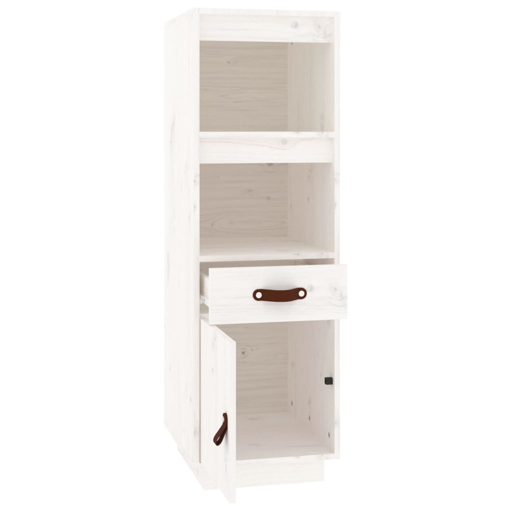 vidaXL Highboard White 34x40x108,5 cm Solid Wood Pine