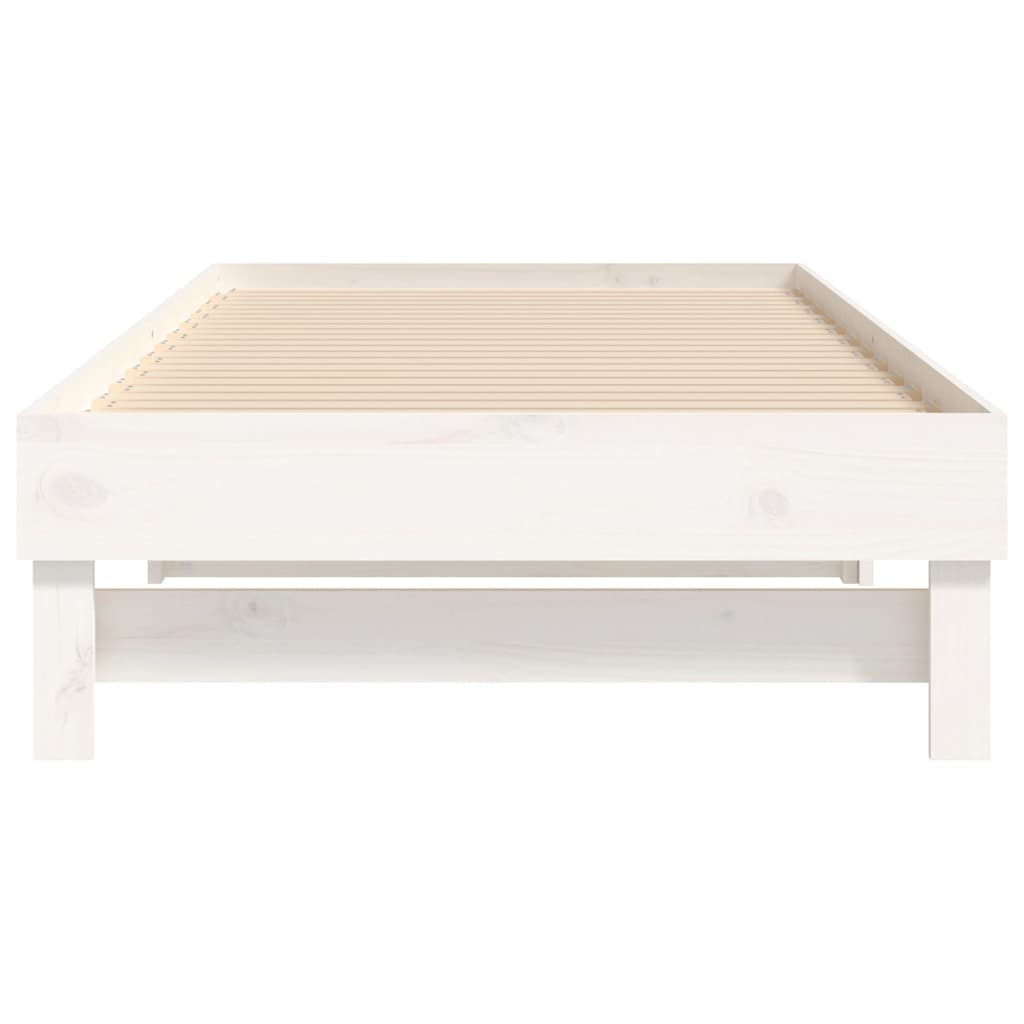 vidaXL Pull-out Day Bed without Mattress White 2x(100x200) cm