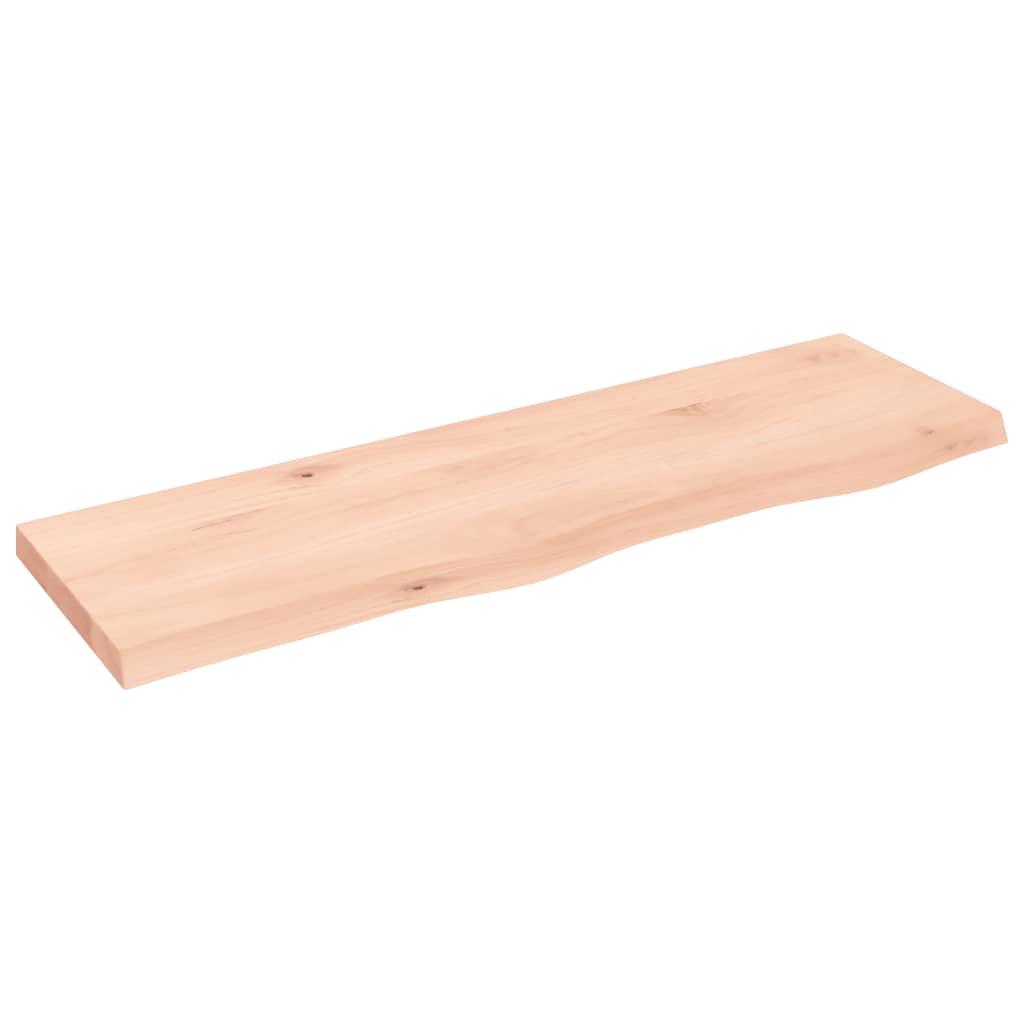 vidaXL Wall Shelf 100x30x(2-4) cm Untreated Solid Wood Oak