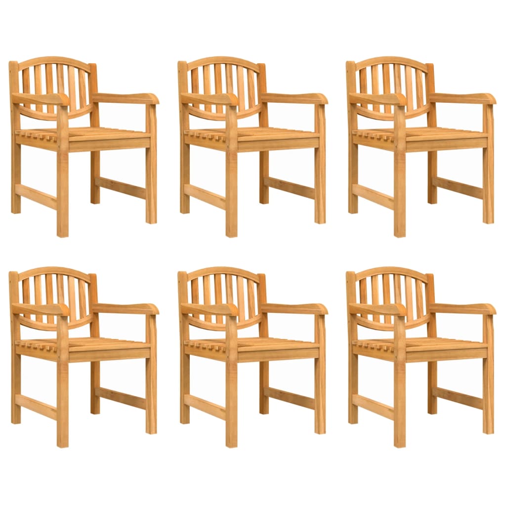 vidaXL Garden Chairs 6 pcs 58x59x88 cm Solid Wood Teak