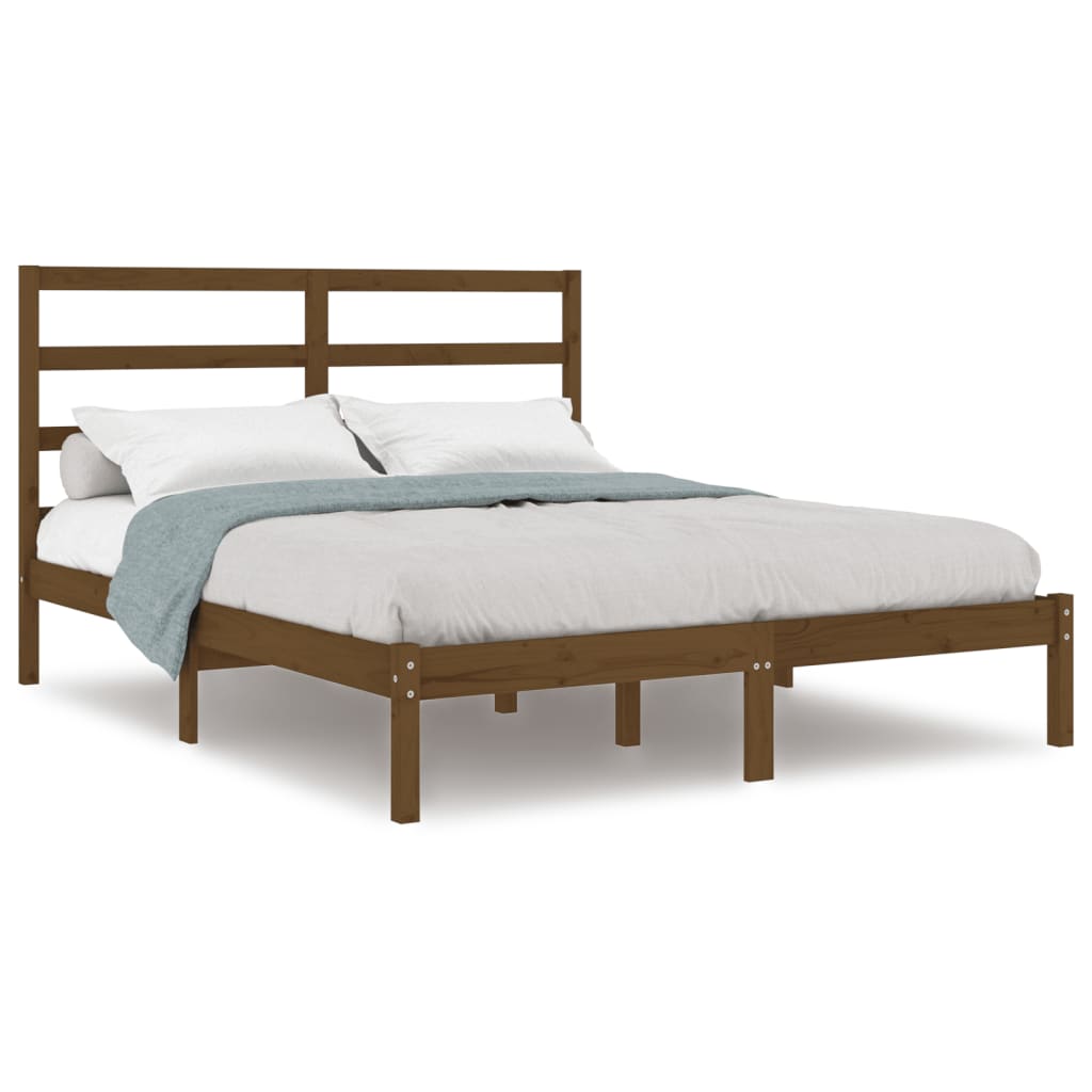 vidaXL Bed Frame without Mattress Honey Brown 120x200 cm Solid Wood Pine