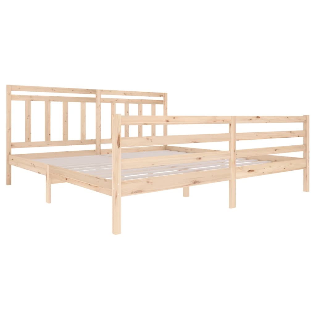 vidaXL Bed Frame without Mattress Solid Wood 200x200 cm (810450+814114)