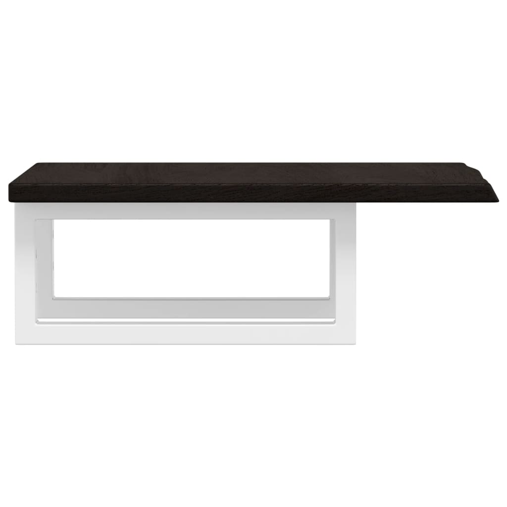 vidaXL Basin Shelf Wall Mounted Steel and Solid Wood Oak