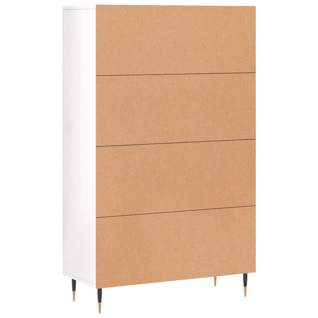 vidaXL Highboard High Gloss White 69.5x31x115 cm Engineered Wood