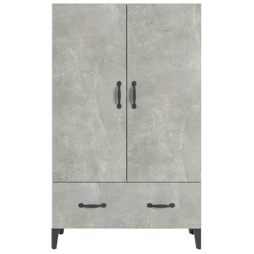 vidaXL Highboard Concrete Grey 70x31x115 cm Engineered Wood