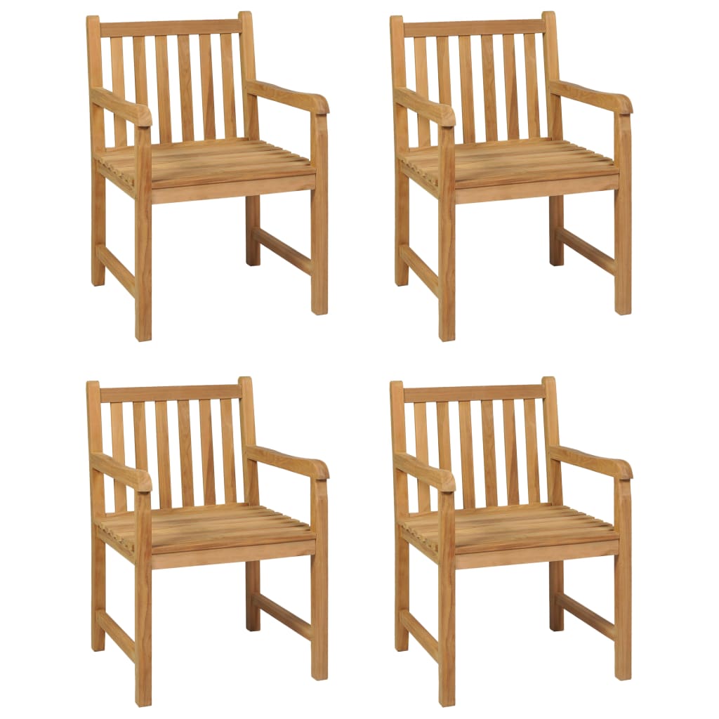 vidaXL 5 Piece Garden Dining Set Solid Teak Wood