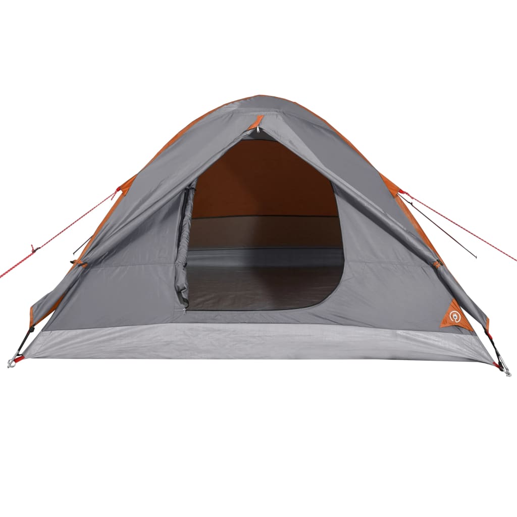 vidaXL Camping Tent Dome 3-Person Orange Waterproof