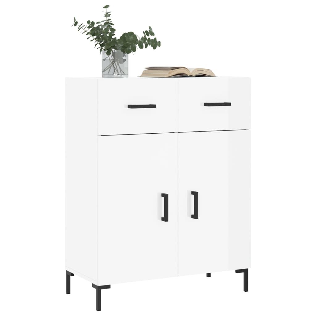 vidaXL Sideboard High Gloss White 69.5x34x90 cm Engineered Wood