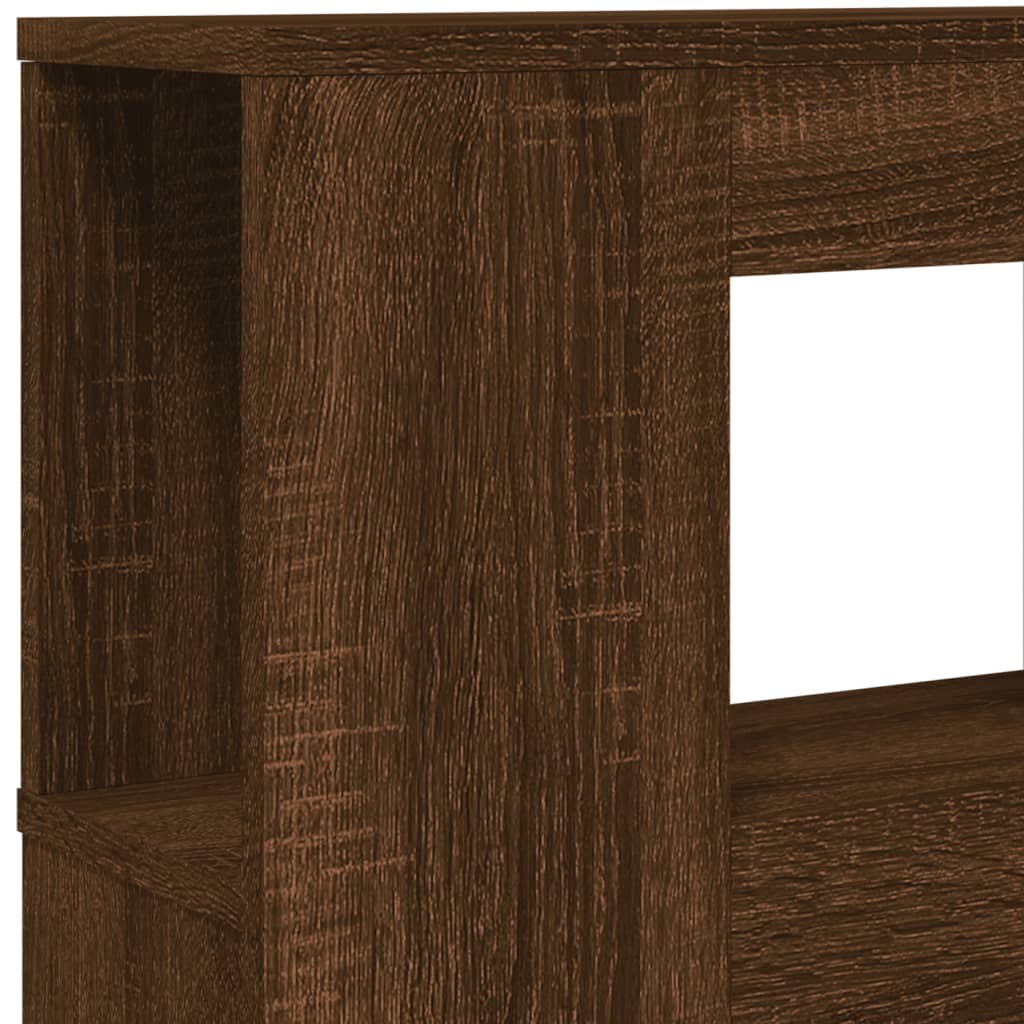 vidaXL LED Headboard Brown Oak 180x18.5x103.5 cm Engineered Wood