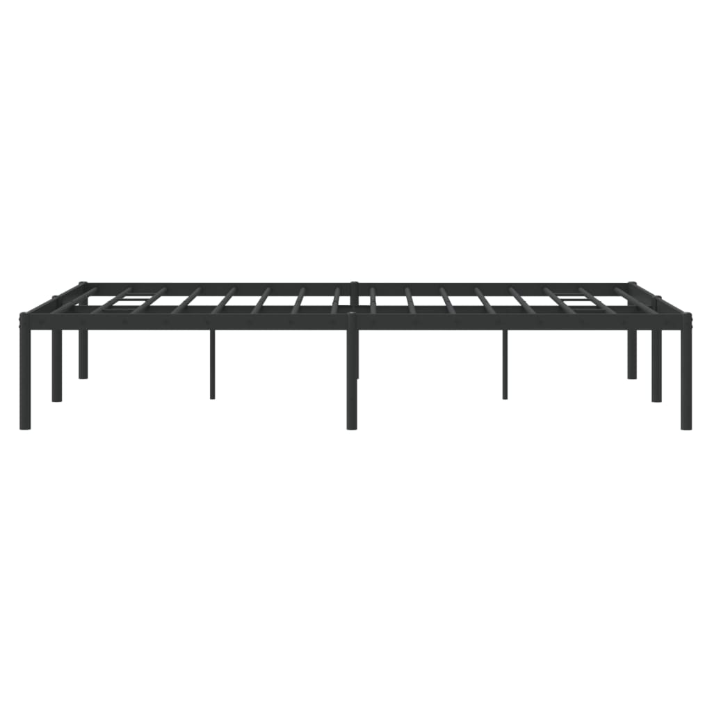 vidaXL Metal Bed Frame without Mattress Black 135x190 cm Double