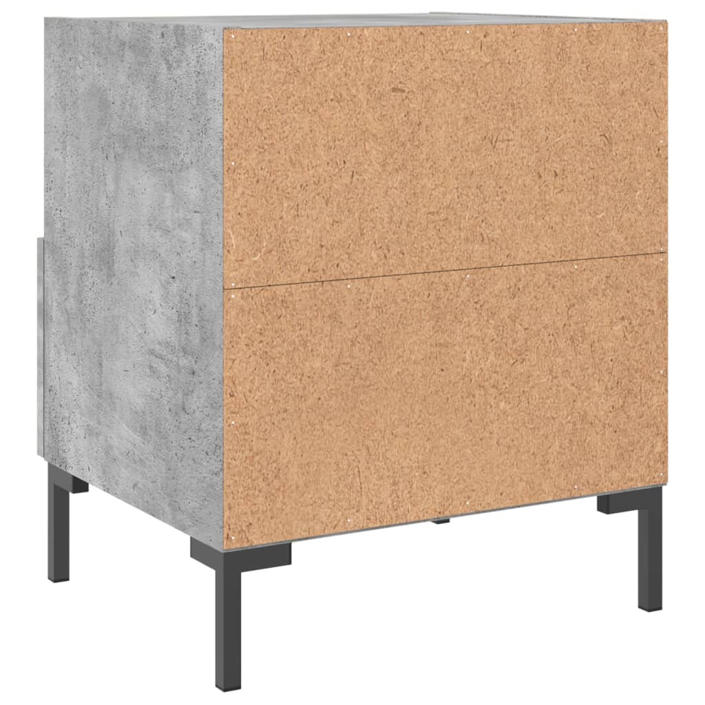 vidaXL Bedside Cabinets 2 pcs Concrete Grey 40x35x47.5 cm Engineered Wood