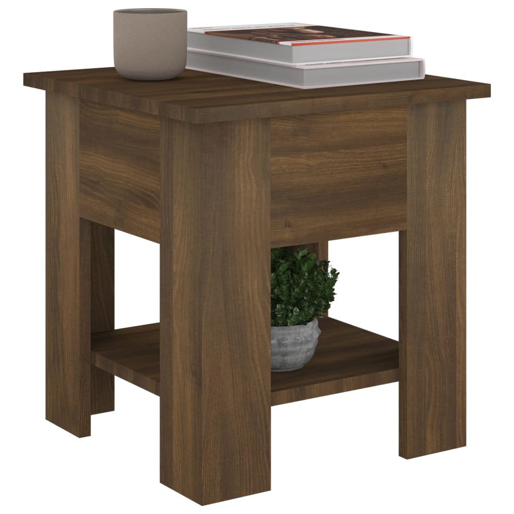 vidaXL Coffee Table Brown Oak 40x40x42 cm Engineered wood