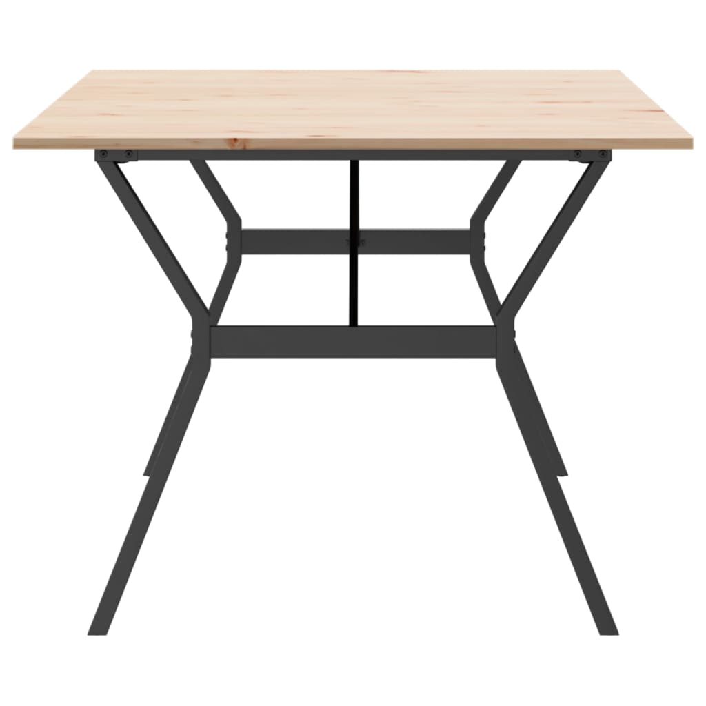 vidaXL Dining Table Y-Frame 200x100x75 cm Solid Wood Pine and Cast Iron