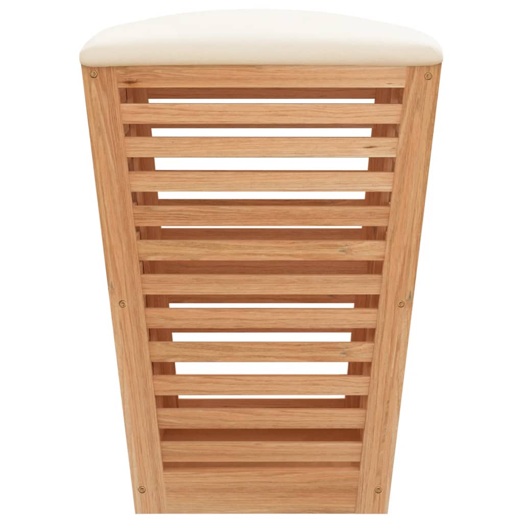 vidaXL Bathroom Stool 40.5x40.5x56 cm Solid Wood Walnut