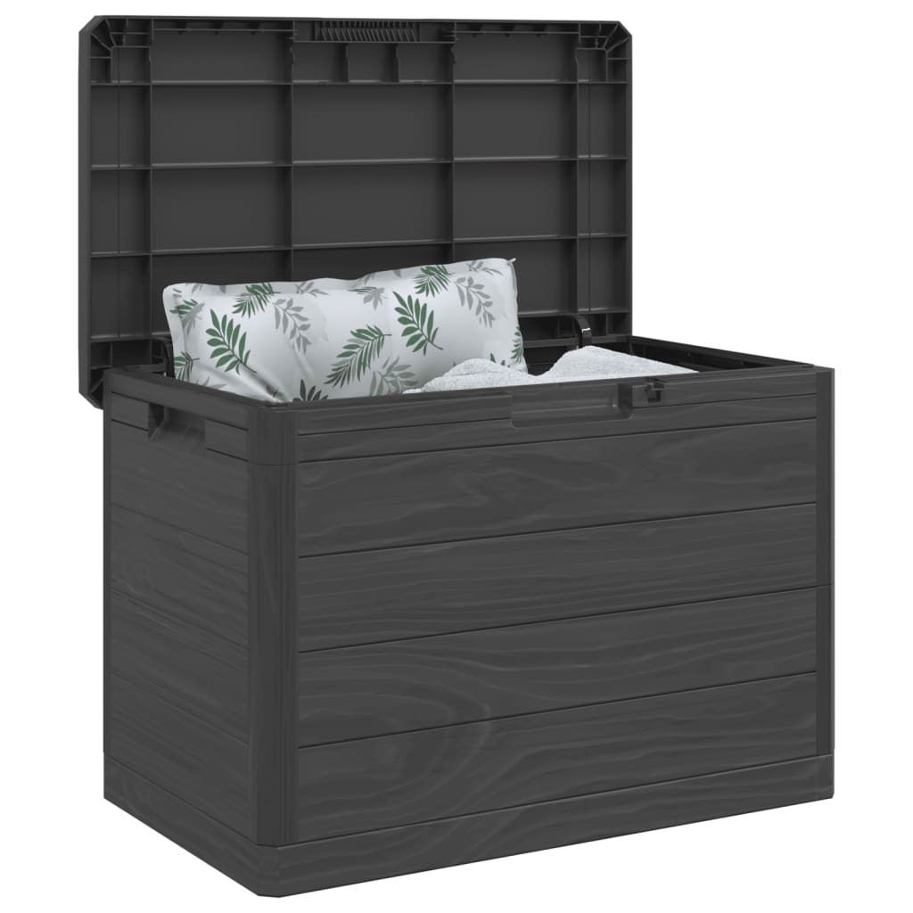 vidaXL Outdoor Cushion Box Anthracite 77.5x44.5x53 cm Polypropylene