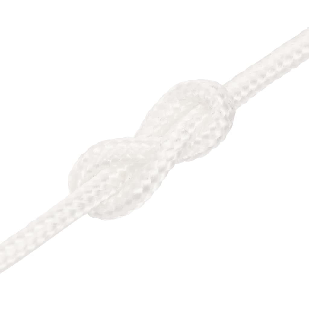 vidaXL Boat Rope Full White 5 mm 50 m Polypropylene