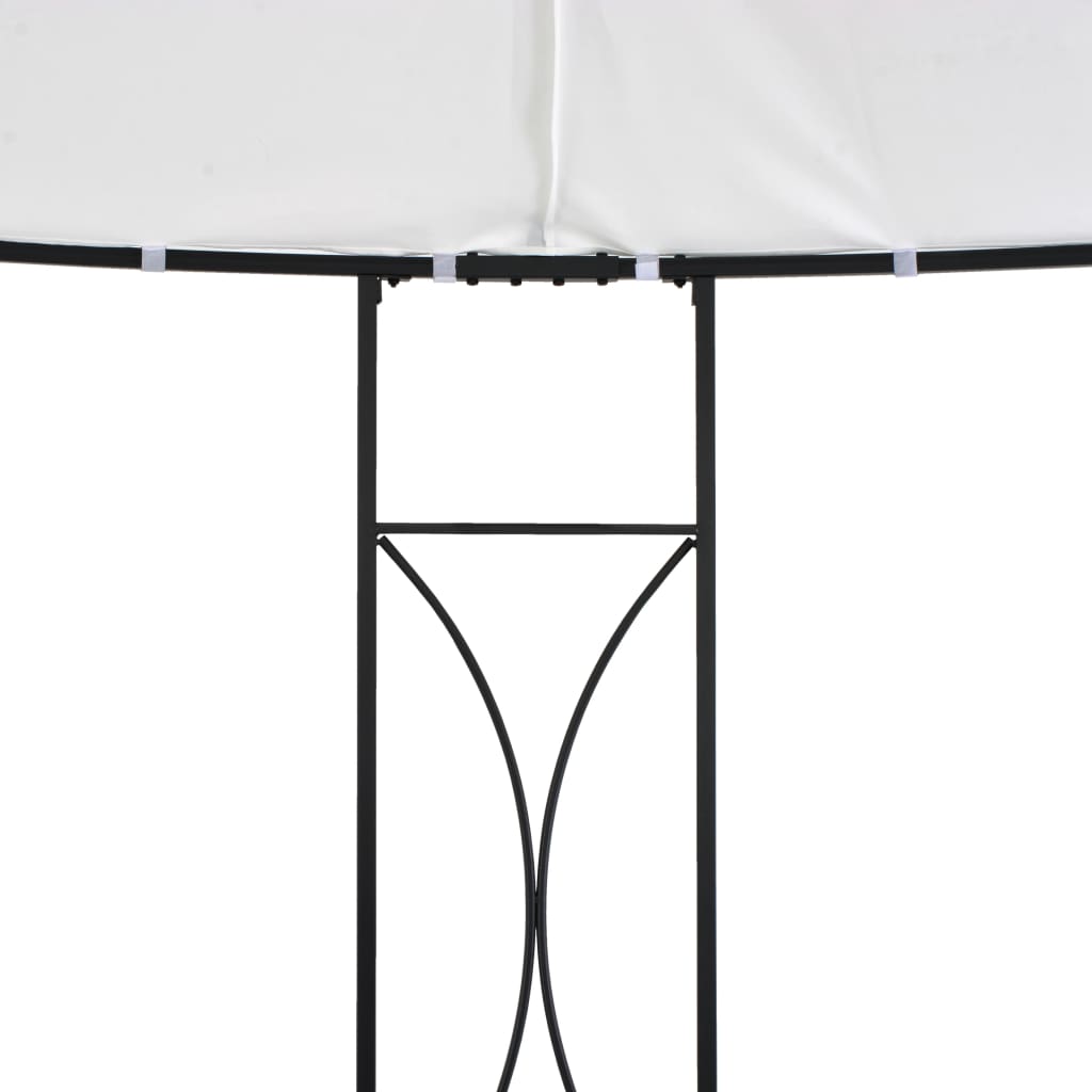 vidaXL Gazebo 300x290 cm White Round