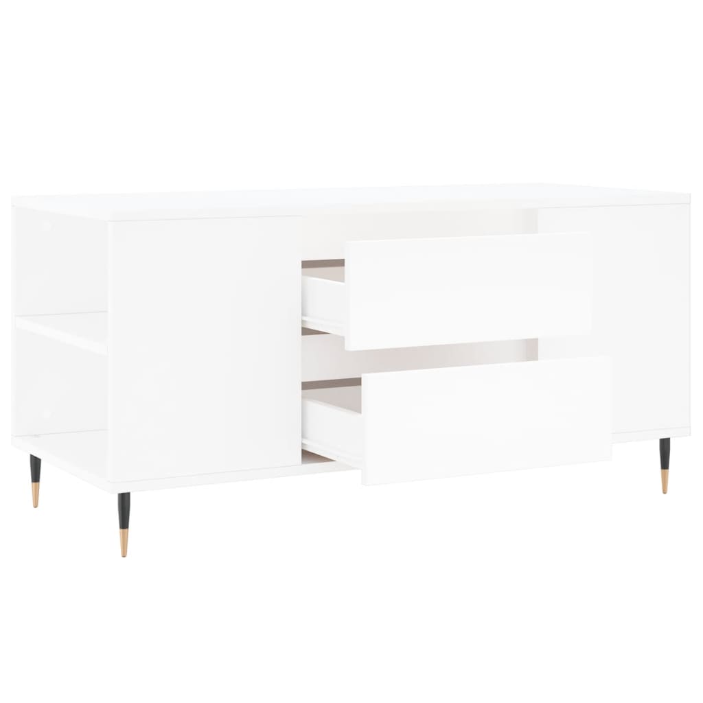 vidaXL Coffee Table White 102x44.5x50 cm Engineered Wood