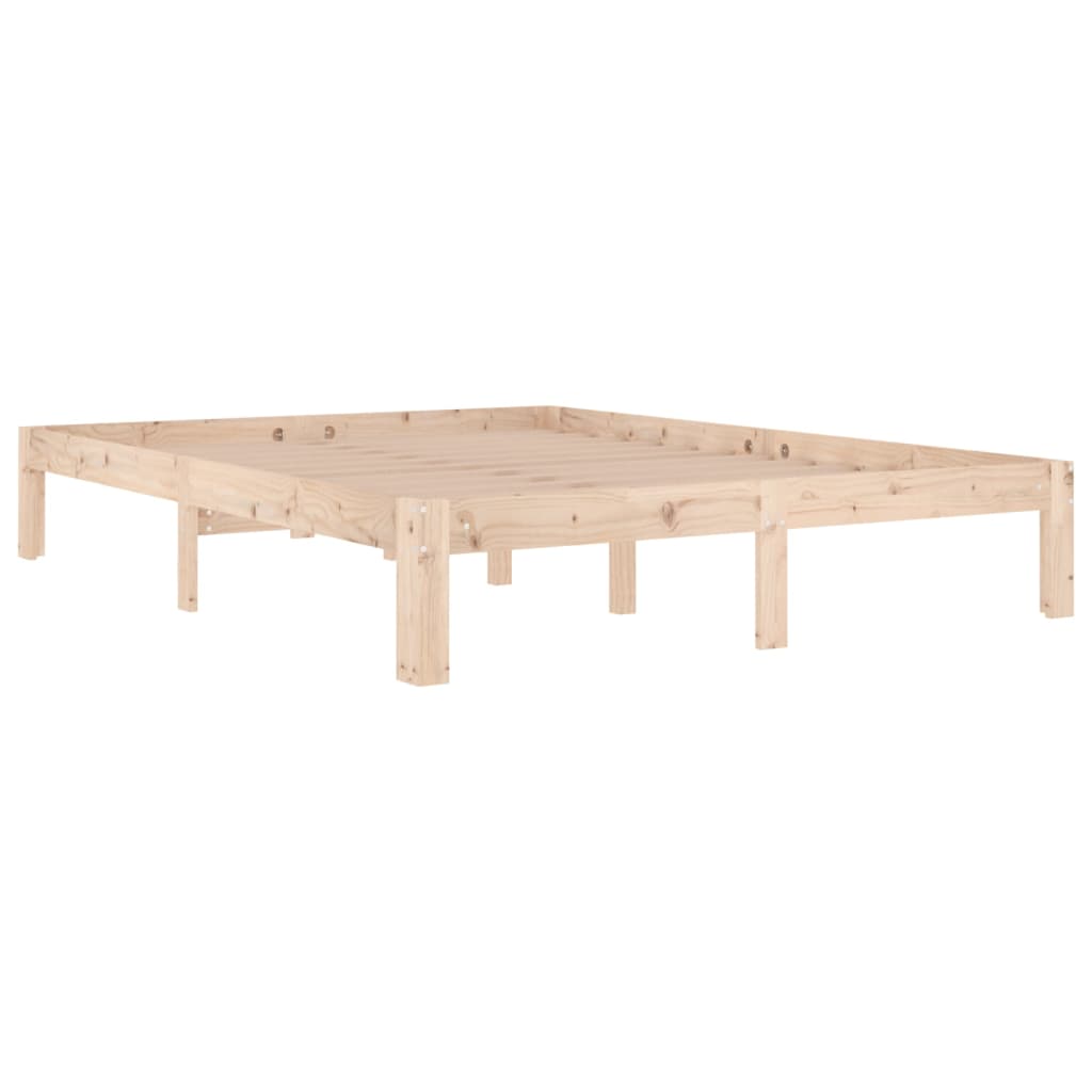 vidaXL Bed Frame without Mattress Solid Wood Pine 140x190 cm