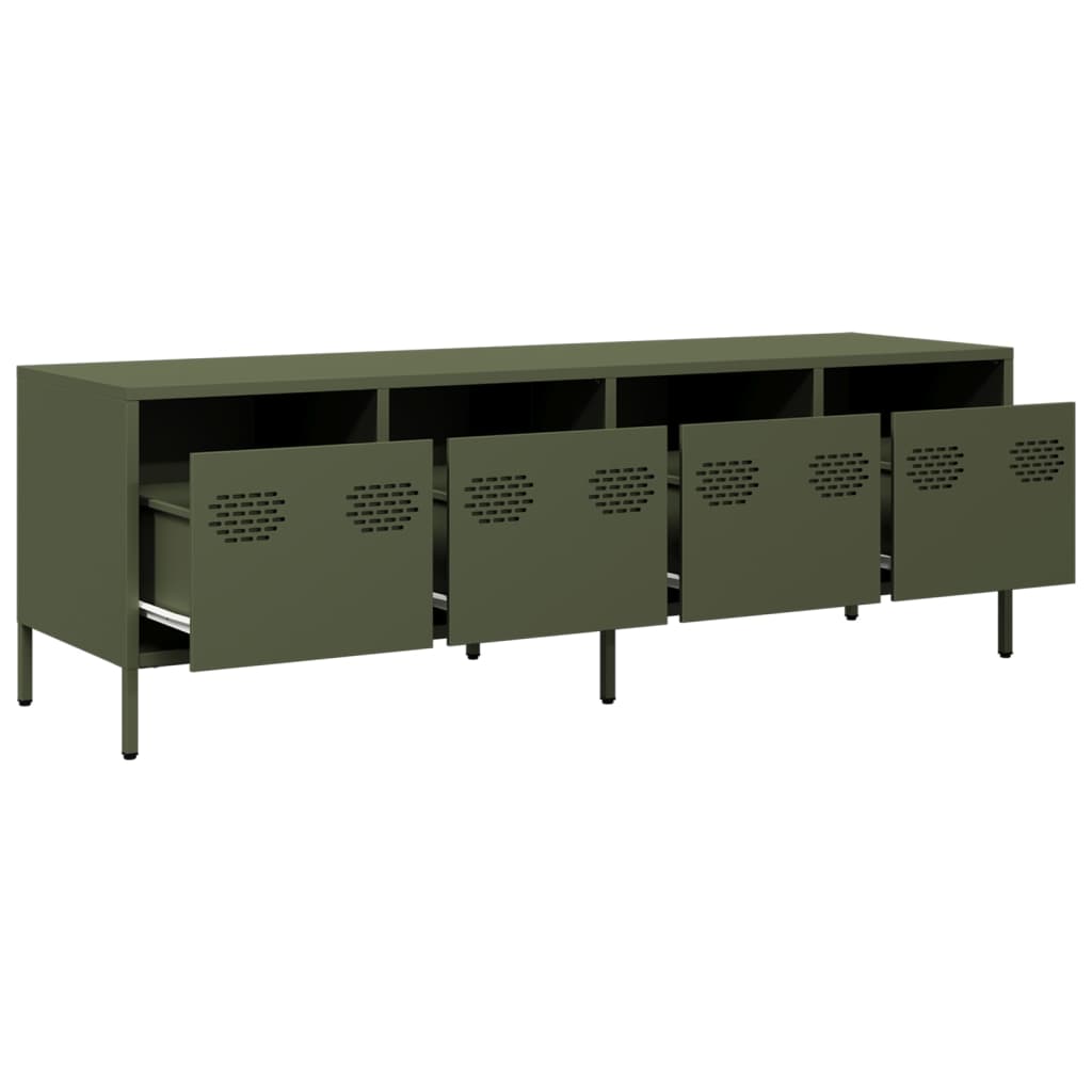 vidaXL TV Cabinet Olive Green 135x39x43.5 cm Cold-rolled Steel