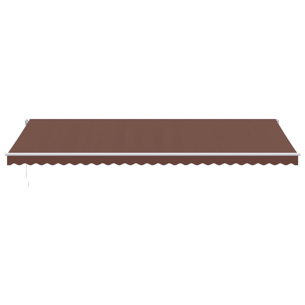 vidaXL Manual Retractable Awning with LED Brown 600x300 cm