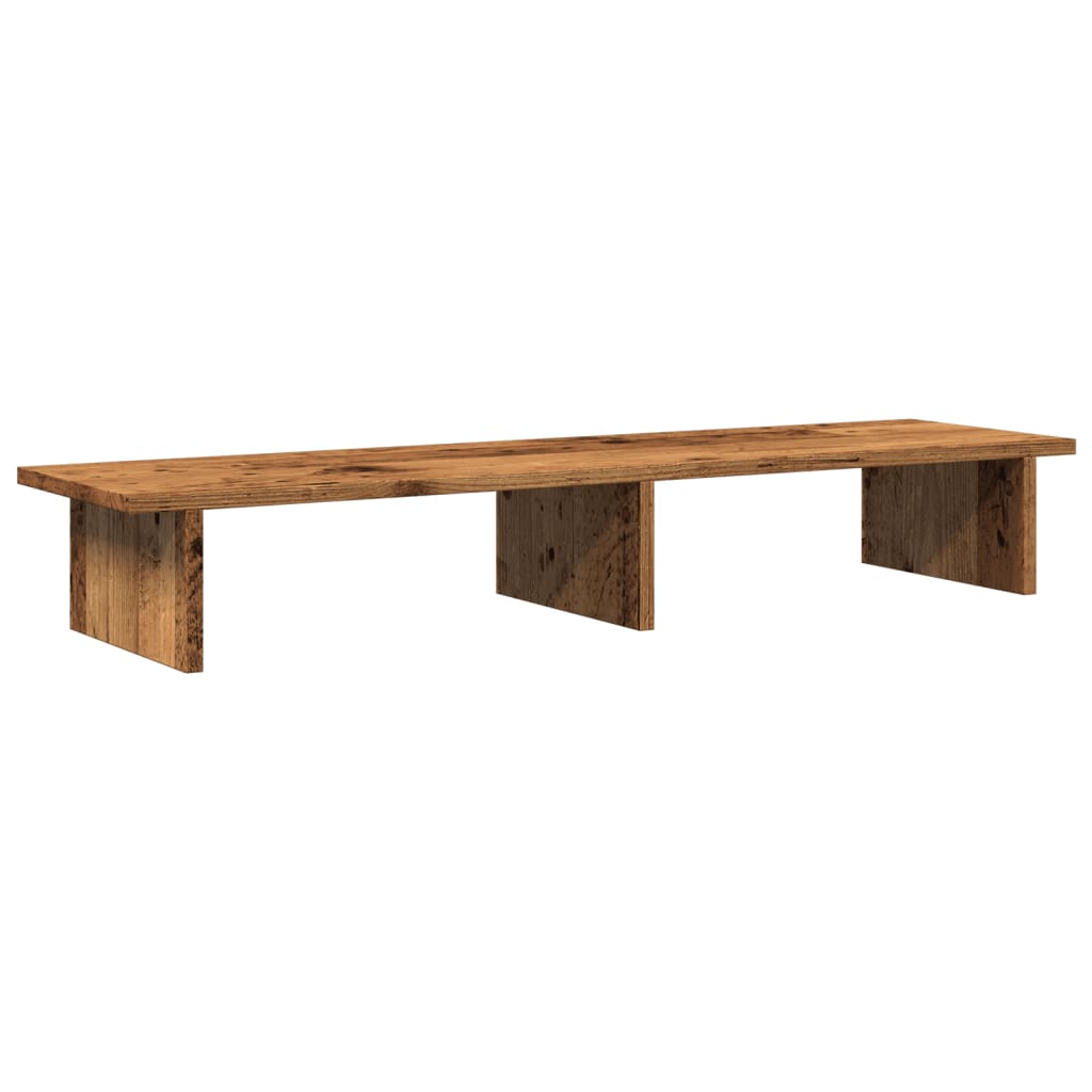 vidaXL Monitor Stand Old Wood 100x27x15 cm Engineered Wood