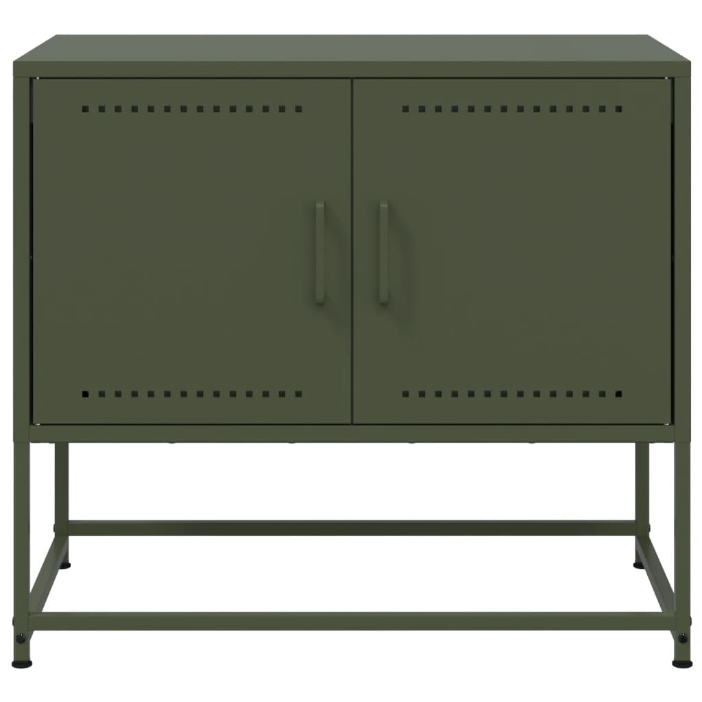 vidaXL TV Cabinet Olive Green 68.5x39x60.5 cm Steel