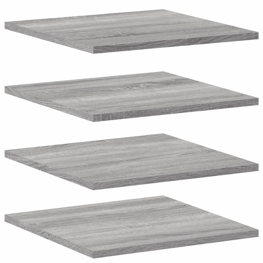 vidaXL Wall Shelves 4 pcs Grey Sonoma 40x40x1.5 cm Engineered Wood