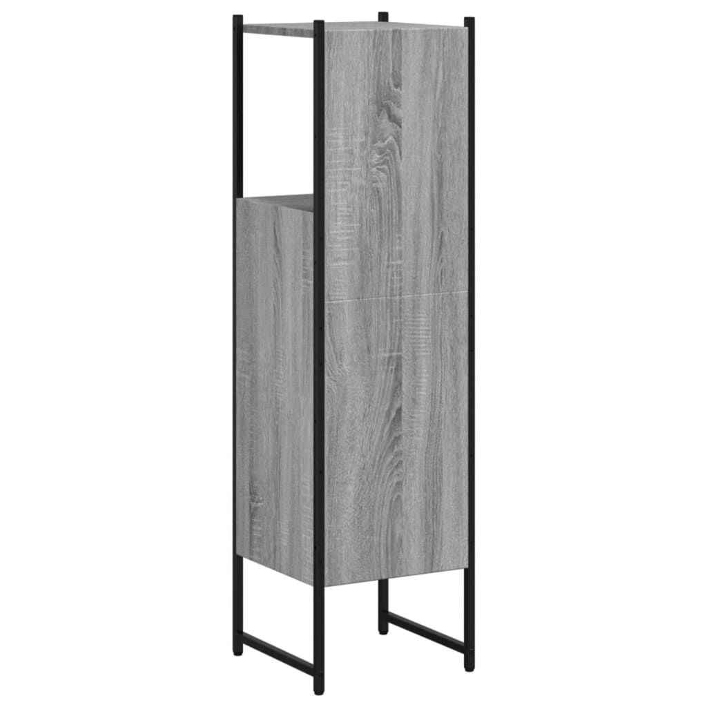 vidaXL Bathroom Cabinet Grey Sonoma 33x33x120.5 cm Engineered Wood