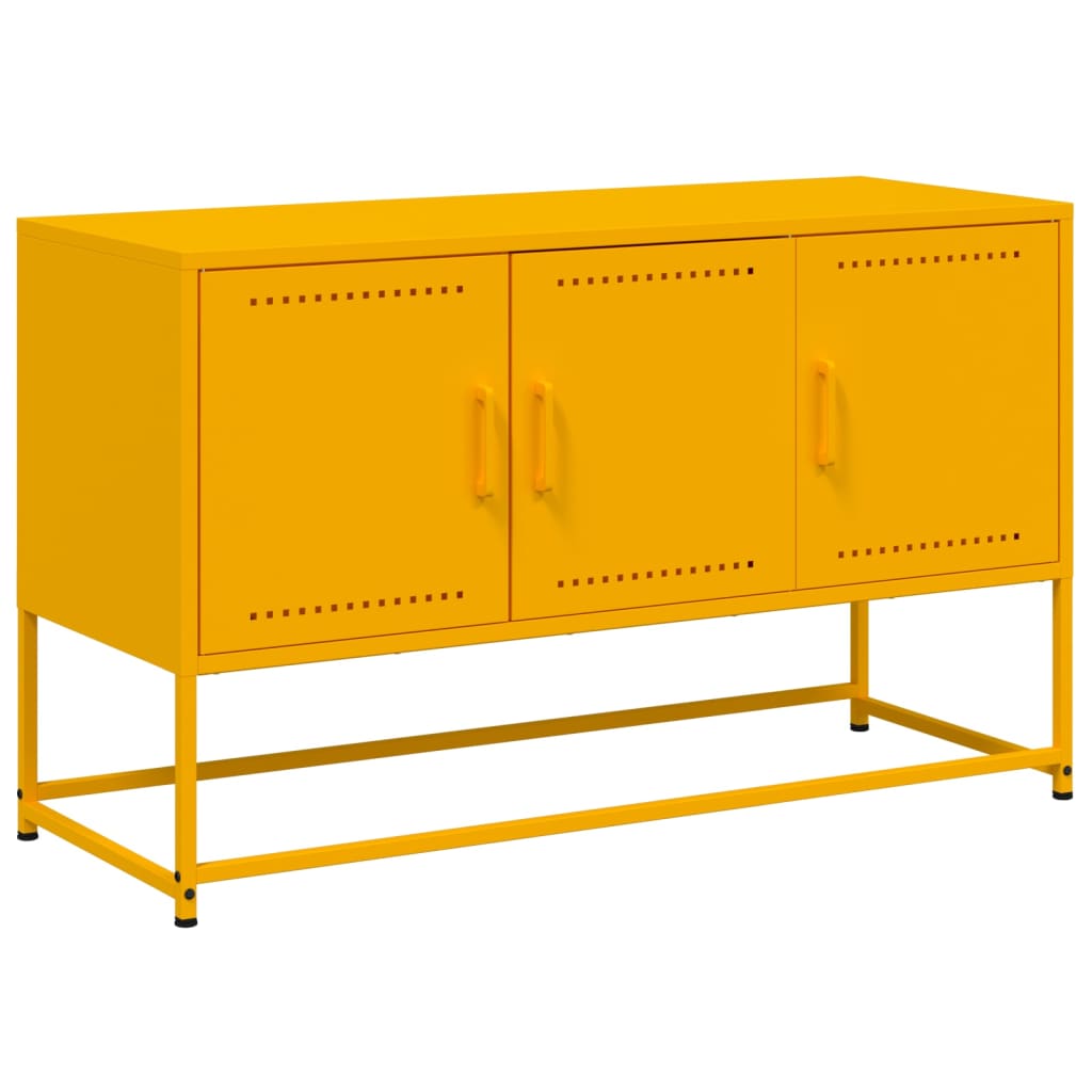 vidaXL TV Cabinet Mustard Yellow 100.5x39x60.5 cm Steel