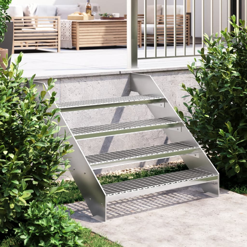 vidaXL Grate Step 90x24x7 cm Galvanised Steel