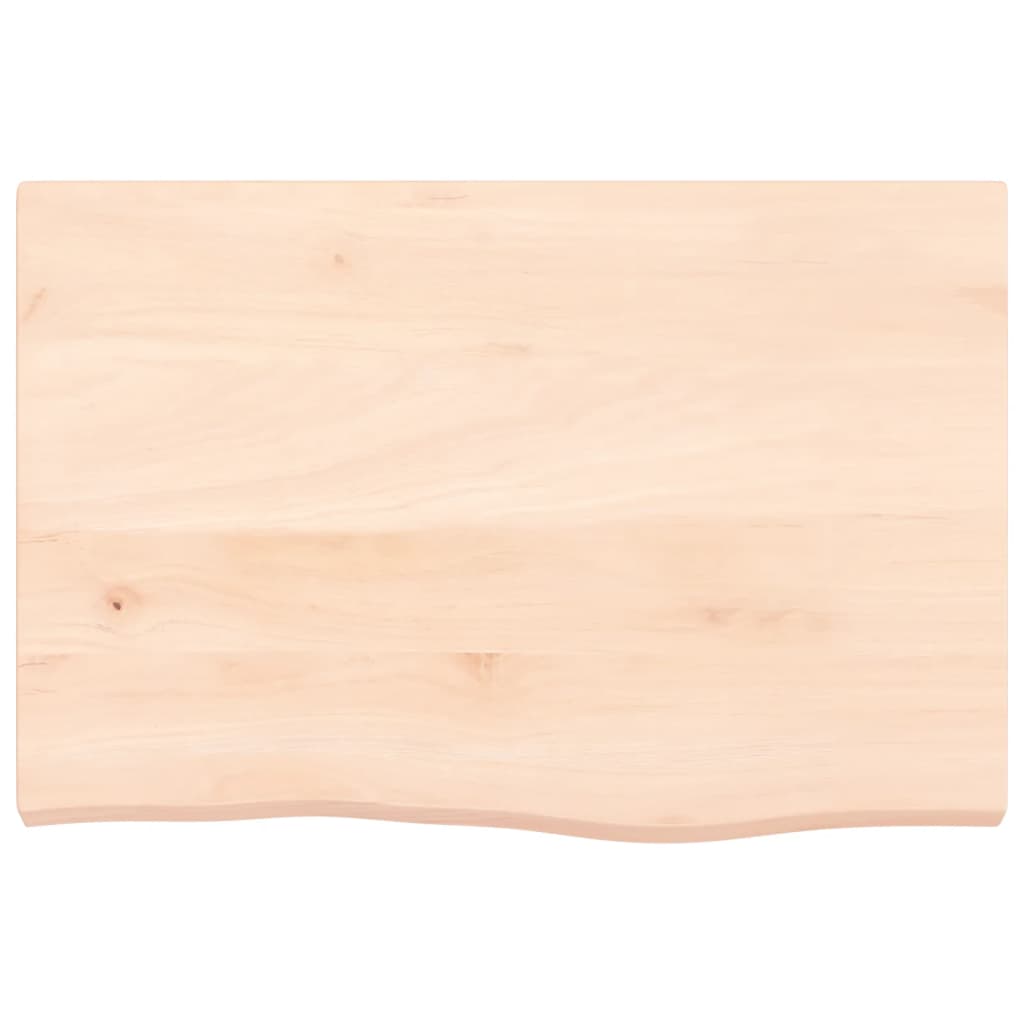 vidaXL Table Top 60x40x(2-4) cm Untreated Solid Wood Oak